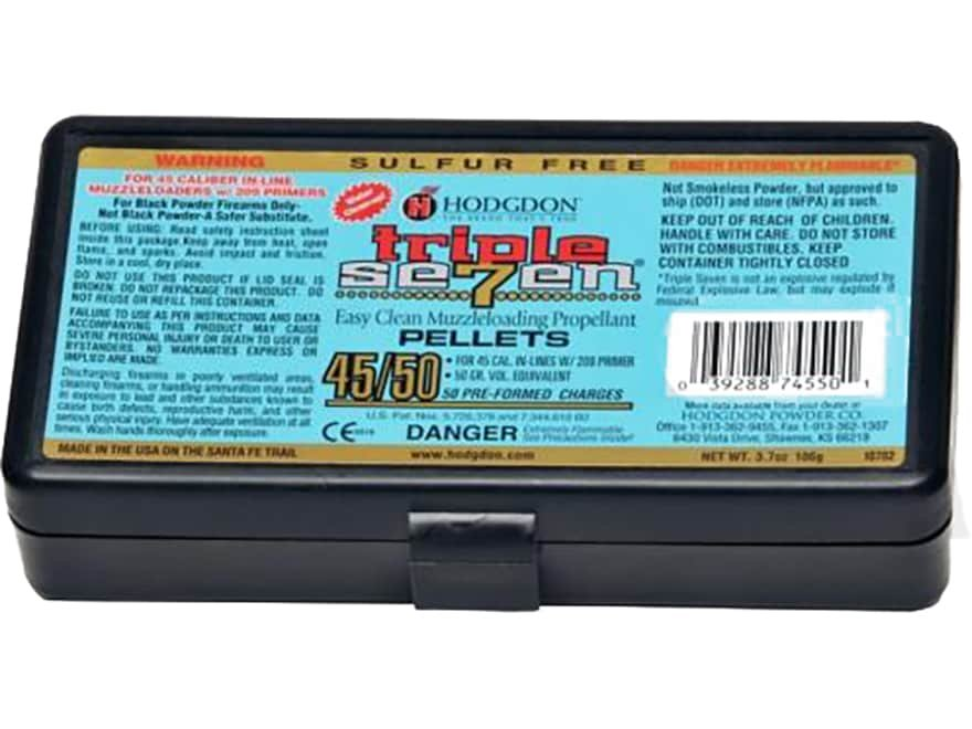 Hodgdon Triple Seven Black Powder Substitute 45 Caliber 50 Grain Pellets