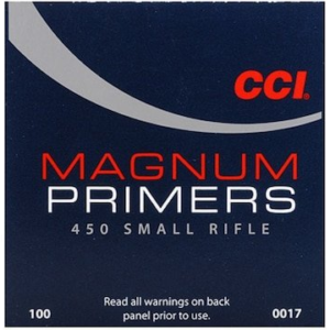 CCI Small Rifle Magnum Primers #450 Box of 1000 (10 Trays of 100)